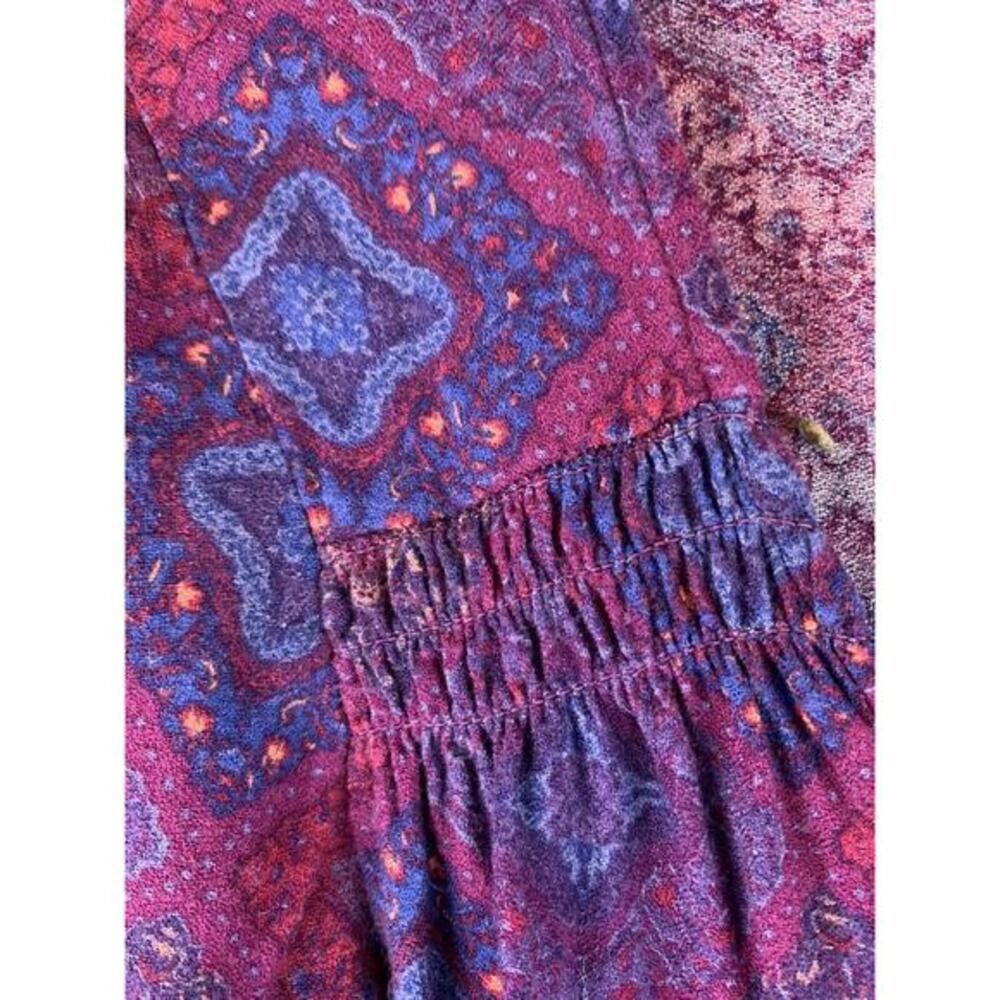 American Eagle Romper Womens‎ Small Purple Boho Long Sleeve Purple Diamond - Picture 5 of 5